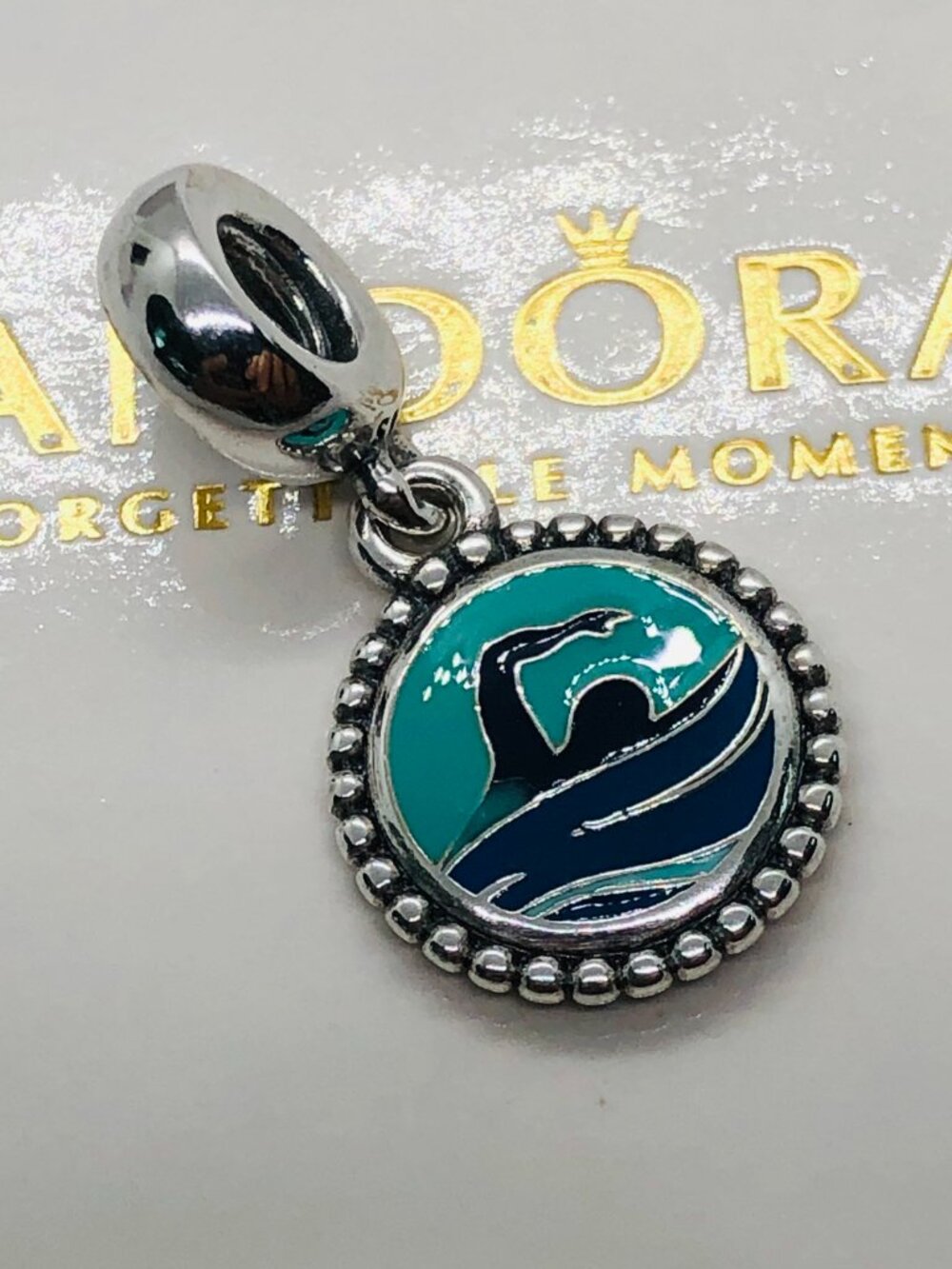 Pandora Ocean Waves Pendant Charm S925 Silver with box